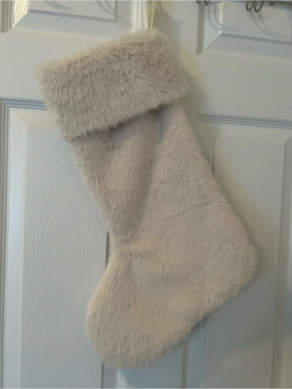 Limited Edition Victoria’s Secret Ivory Faux Fur Christmas Stocking NWOT